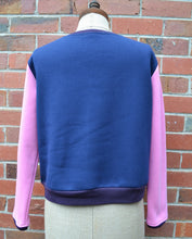 Load image into Gallery viewer, Berserk Orchid Pink Navy Fleecy Crop