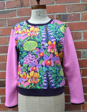Load image into Gallery viewer, Berserk Orchid Pink Navy Fleecy Crop