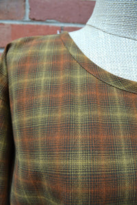 Berserk Ochre check poet top