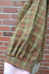 Berserk Ochre check poet top