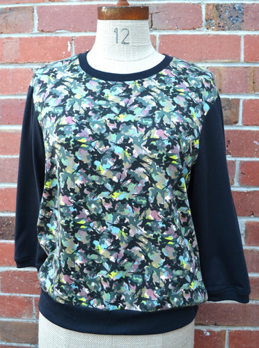 Berserk Cool Camo Linen and Cotton 3/4 sleeve T