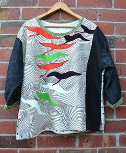 Berserk Vintage cranes mix Cotton top