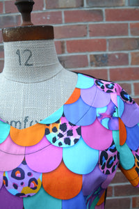 Berserk Vee neck Cotton and Linen Mermaid scales top