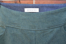 Load image into Gallery viewer, Berserk Green Overdye denim Capri pants