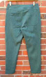 Berserk Green Overdye denim Capri pants