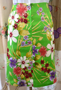 Berserk Green Watercolour cotton A line pocket skirt