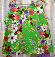 Load image into Gallery viewer, Berserk Green Watercolour cotton A line pocket skirt