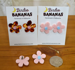 Flower stud ear rings