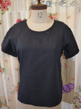 Load image into Gallery viewer, Berserk Black Linen cotton Raglan top with buttons