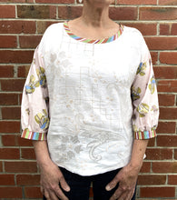 Load image into Gallery viewer, Berserk  Lacey embroidered vintage mix top M