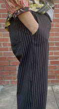 Load image into Gallery viewer, Berserk Black pinstripe viscose band pants