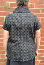 Load image into Gallery viewer, Berserk Roll neck top in Black Japanese Lattice
