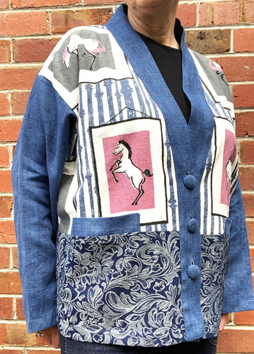 Berserk Mid century Horses Kimono jacket