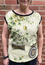 Load image into Gallery viewer, Berserk Mid century Marigold barkcloth top