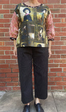 Load image into Gallery viewer, Berserk Black pinstripe viscose band pants