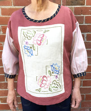 Load image into Gallery viewer, Berserk Vintage mix Rose embroidered top