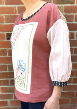 Load image into Gallery viewer, Berserk Vintage mix Rose embroidered top