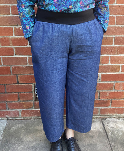 Berserk Light drapey Denim band pants