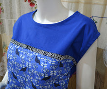 Load image into Gallery viewer, Berserk Blue Bird Crafter Top Linen Cotton