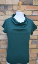 Load image into Gallery viewer, Berserk Bottle Green Cotton Elastane Cowl T Shirt