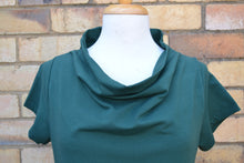 Load image into Gallery viewer, Berserk Bottle Green Cotton Elastane Cowl T Shirt